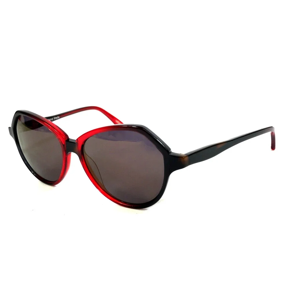 BOZ Sunglasses DIDO 3092 Clear Red Dark Demi Tortoise Frames with Purple Lenses